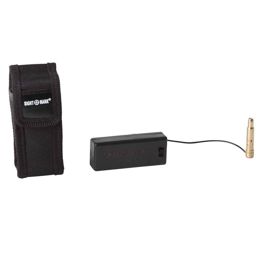 .17 HMR boresight complete kit with AAA batteries and instruction manual for rifle zeroing