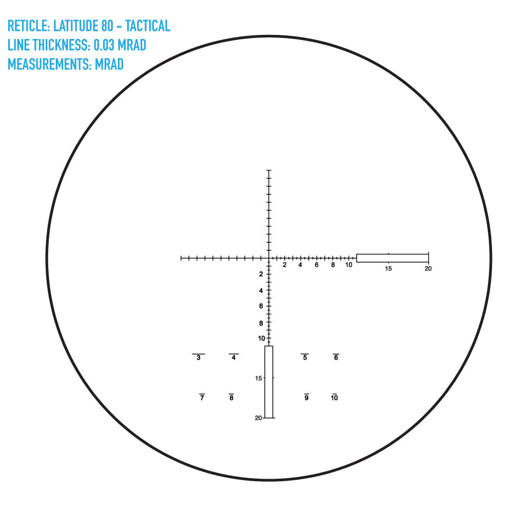 Telescopio táctico Latitude 20-60x80 XD