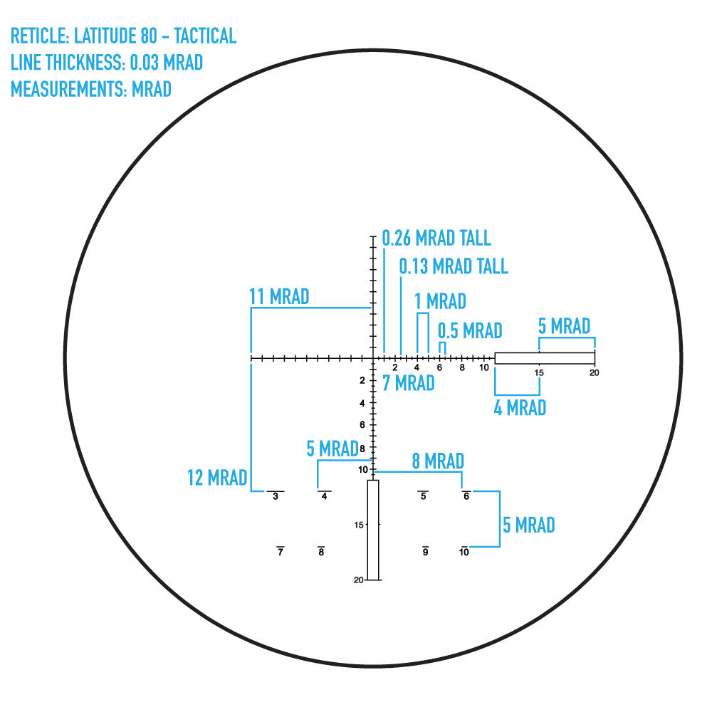 Telescopio táctico Latitude 20-60x80 XD
