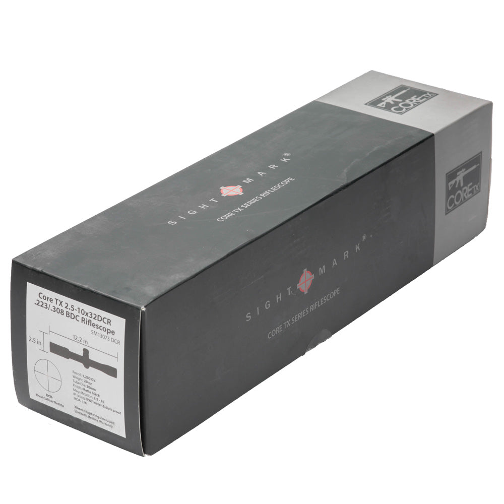 Mira telescópica Core TX 2.5-10x32DCR .223/.308 BDC de doble calibre