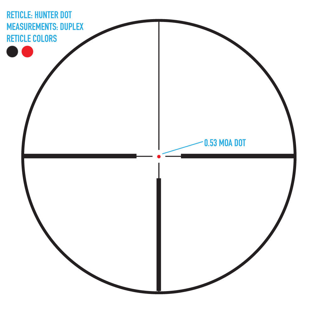 Mira telescópica para rifle Core HX 3-12x56 HDR Hunter Dot