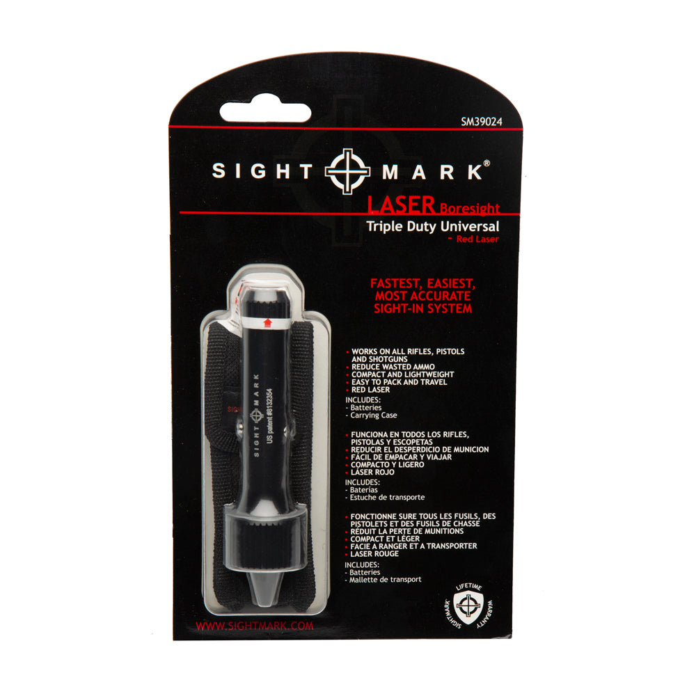 Triple Duty Universal Boresight with Red Laser