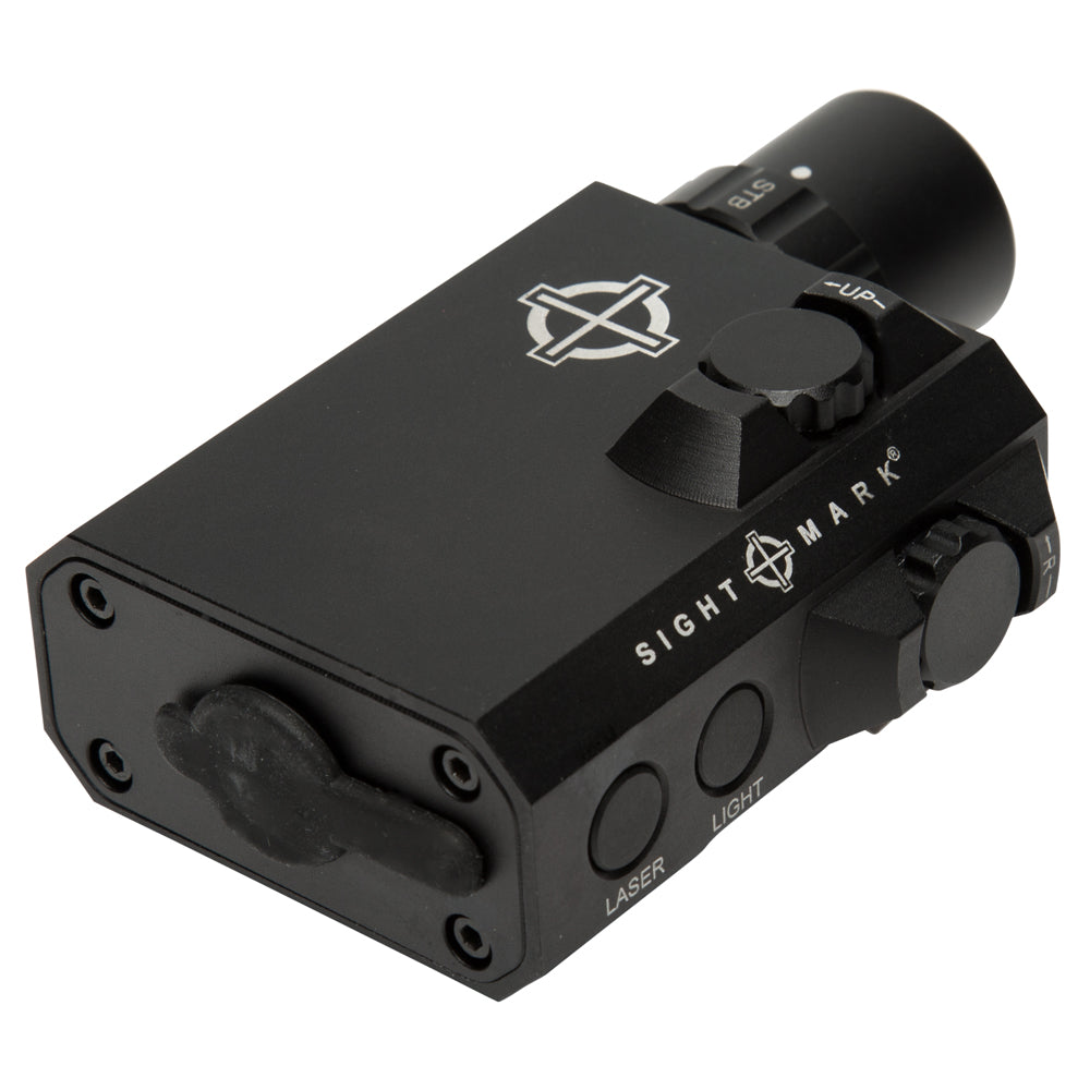 Control switch detail on LoPro Compact flashlight with digital operation modes