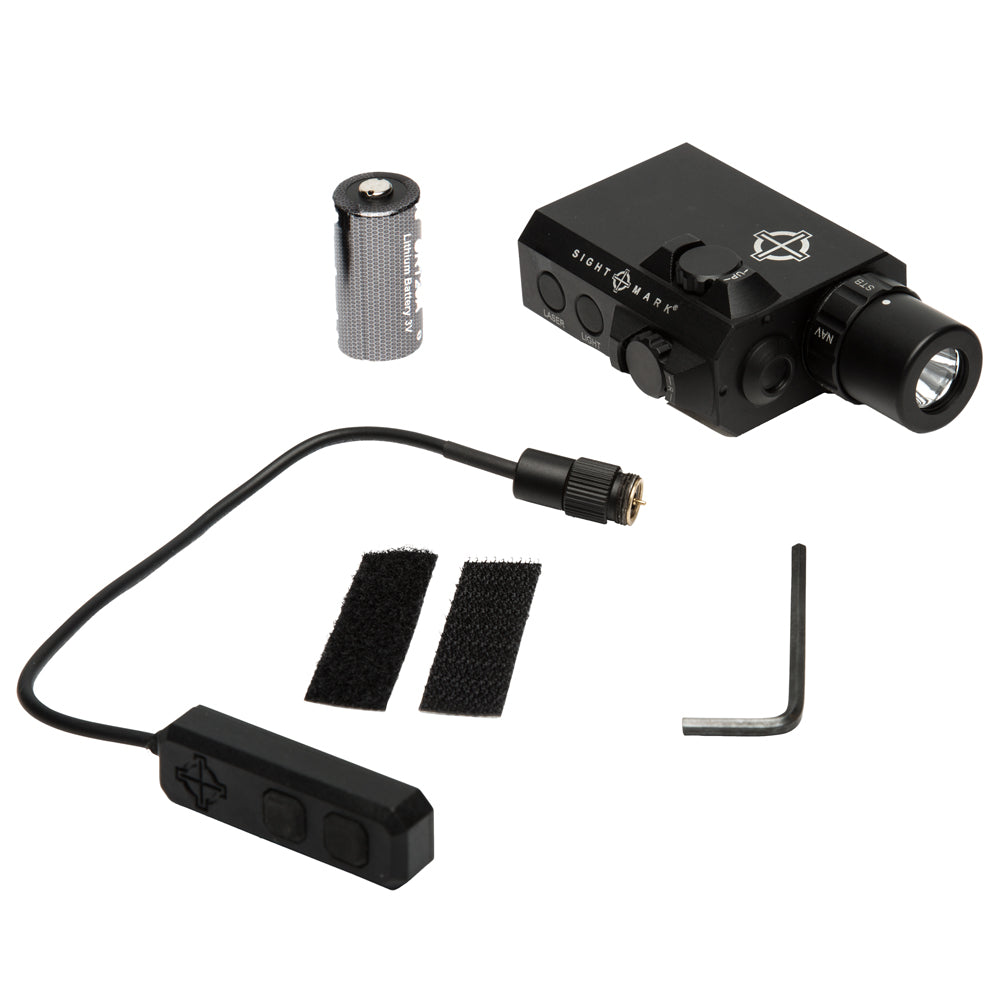 LoPro Compact green laser sight with included pressure pad and CR123A battery