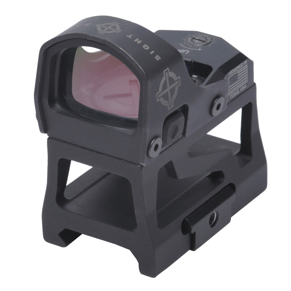 Angled view of Mini Shot M-Spec M1 FMS with ambidextrous digital switch controls