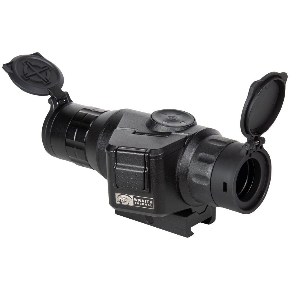Control interface and buttons on Wraith Mini Thermal riflescope for easy operation during night hunting