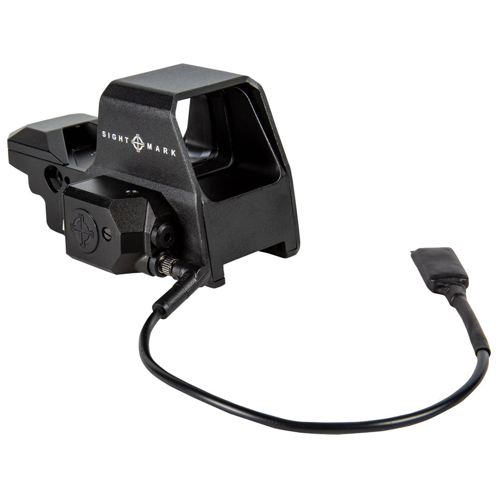 Ultra Shot reflex sight with laser and included pressure pad for remote activation