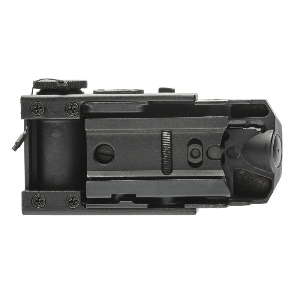 Bottom mounting view of Ultra Shot M-Spec FMS showing secure picatinny rail attachment
