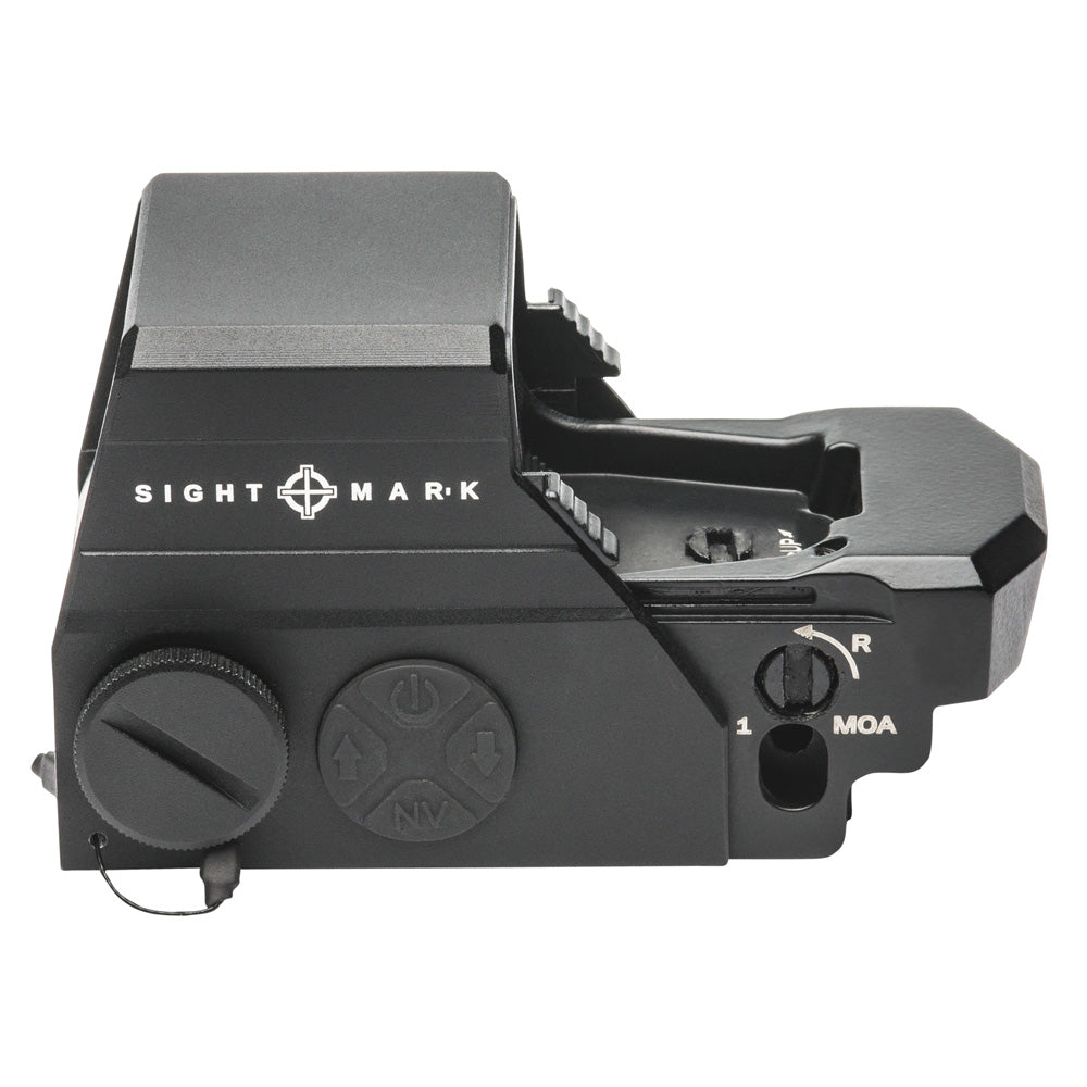 Front angled view of Ultra Shot M-Spec FMS with protective aluminum shield and waterproof design