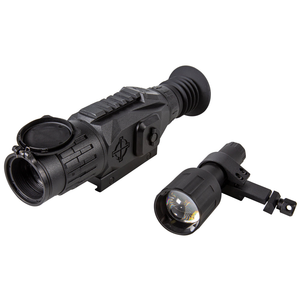 Bottom view of Wraith HD riflescope showing fixed picatinny mount and secure attachment system