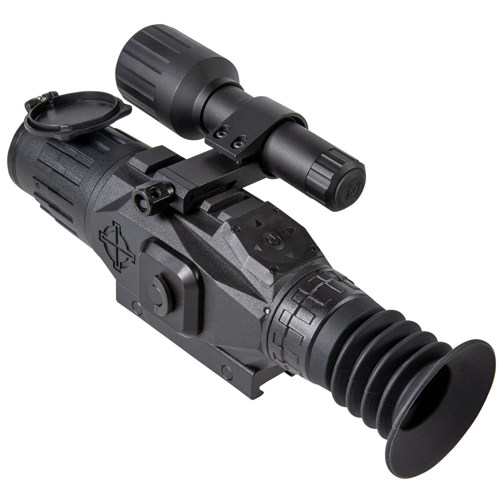 Side profile view of Wraith HD 2-16x28 displaying compact design and control interface