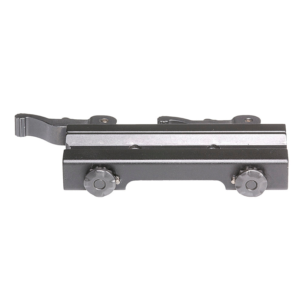 Bottom view of Wraith HD quick detach mount showing picatinny rail clamp system