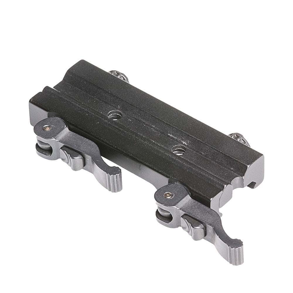 Close-up detail of Wraith HD quick detach mount lever mechanism for easy locking operation