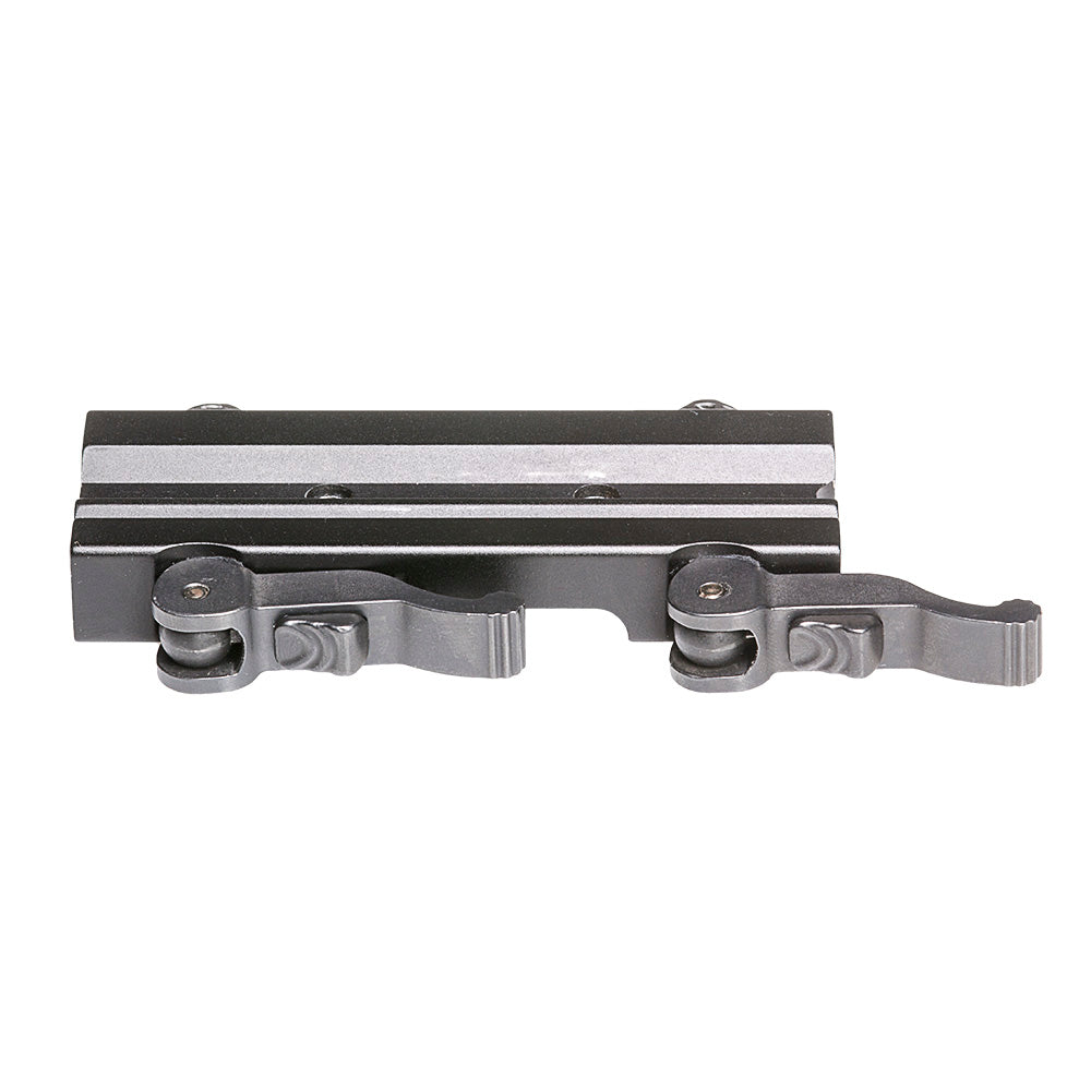 Top view of Wraith HD locking QD mount displaying rail interface and stability features