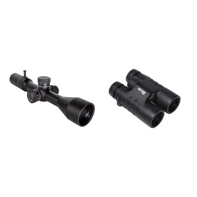 Presidio 3-18x50 FFP + Solitude 10x42 Binoculars