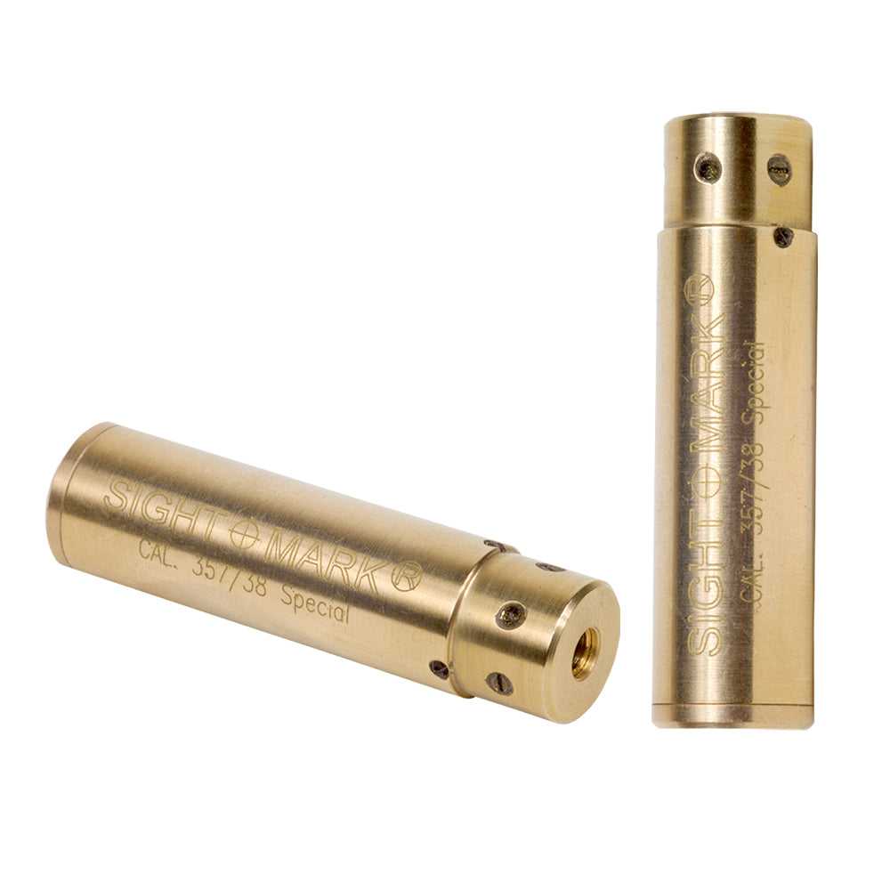 Sightmark .357 3.38 pistol boresight with red laser for revolver and pistol sight alignment
