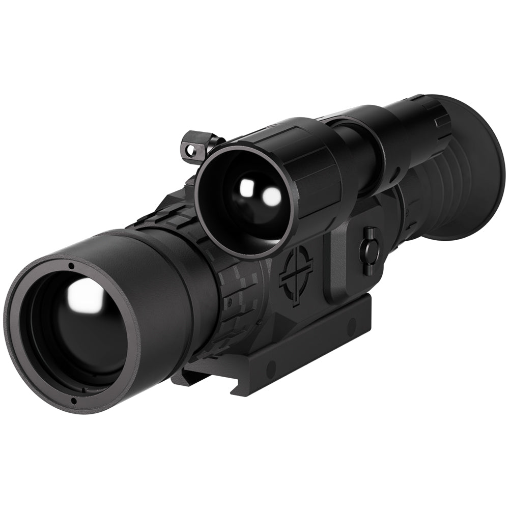 Bottom view of Wraith 4K riflescope showing picatinny rail mounting system and secure clamp
