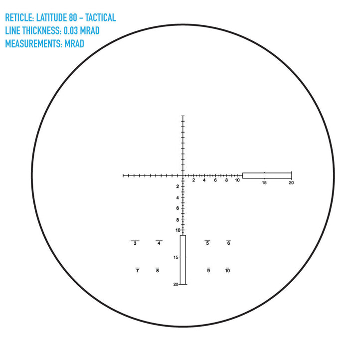 Latitude 20-60x80 XD Spotting Scope, FFP Mil-Radian Reticle