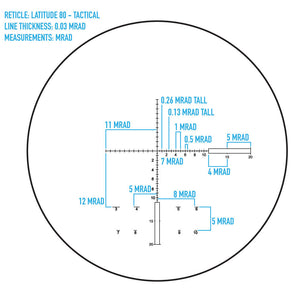 Latitude 20-60x80 XD Spotting Scope, FFP Mil-Radian Reticle