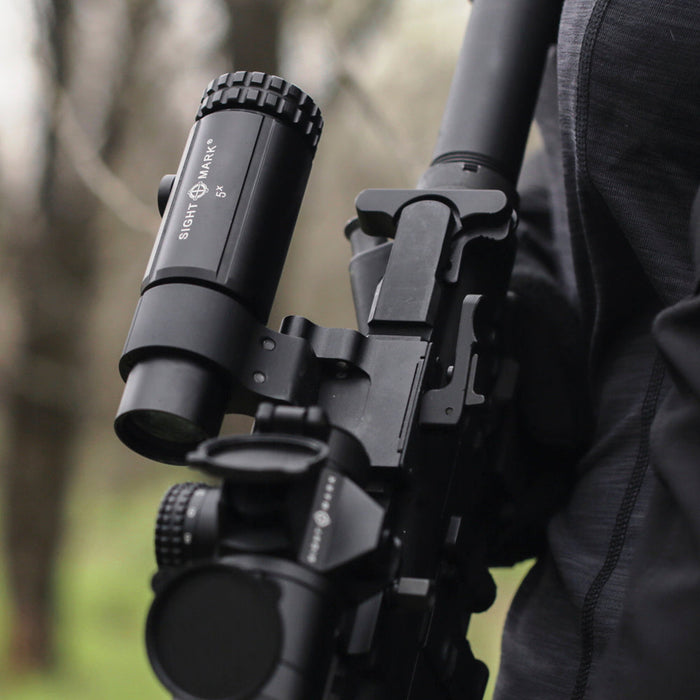 T-5 Magnifier 5X with LQD Flip to Side Mount