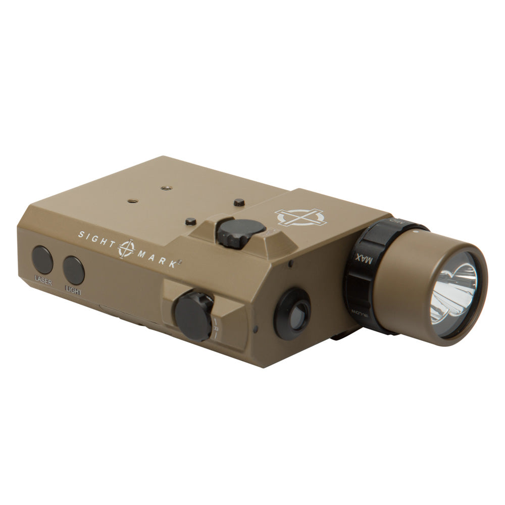 Sightmark LoPro Combo green laser and IR illuminator in dark earth finish for tactical applications