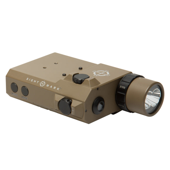 Sightmark LoPro Combo green laser and IR illuminator in dark earth finish for tactical applications