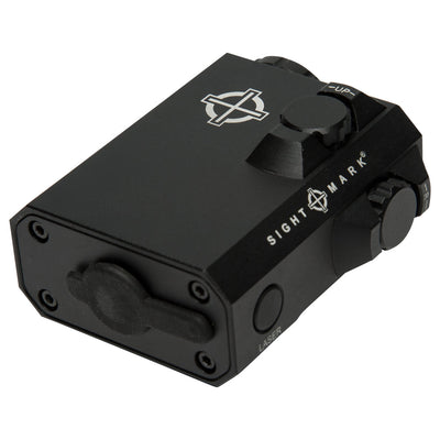 Side profile view of LoPro Green Laser showing compact design and adjustment controls