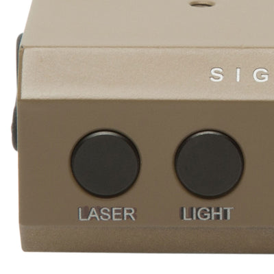 view of LoPro Combo laser sight displaying control buttons