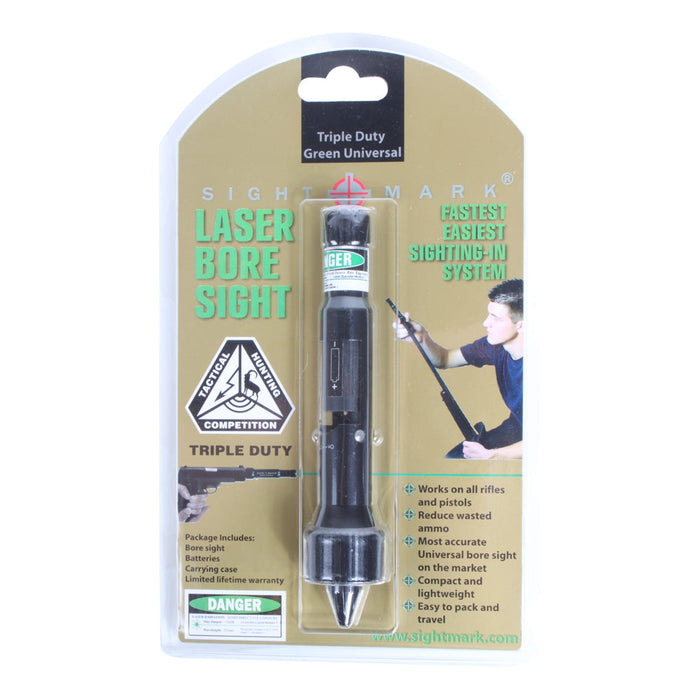 Triple Duty Universal Boresight with Green Laser