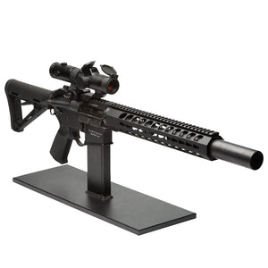 T-3 magnifier mounted on tactical rifle with bipod for precision shooting applications
