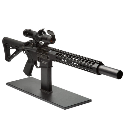 T-3 magnifier mounted on tactical rifle with bipod for precision shooting applications
