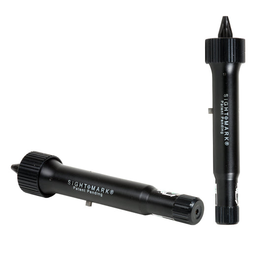 TripleDuty Universal Boresight showing retractable arbor system for magnetic barrel attachment